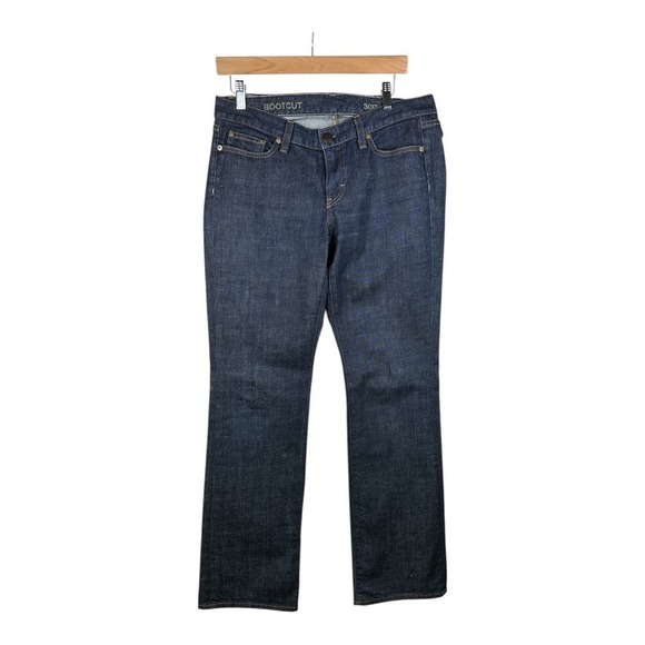 J. Crew Women's‎ Bootcut Denim Blue Jeans size 30R Low RIse Dark - Picture 1 of 10
